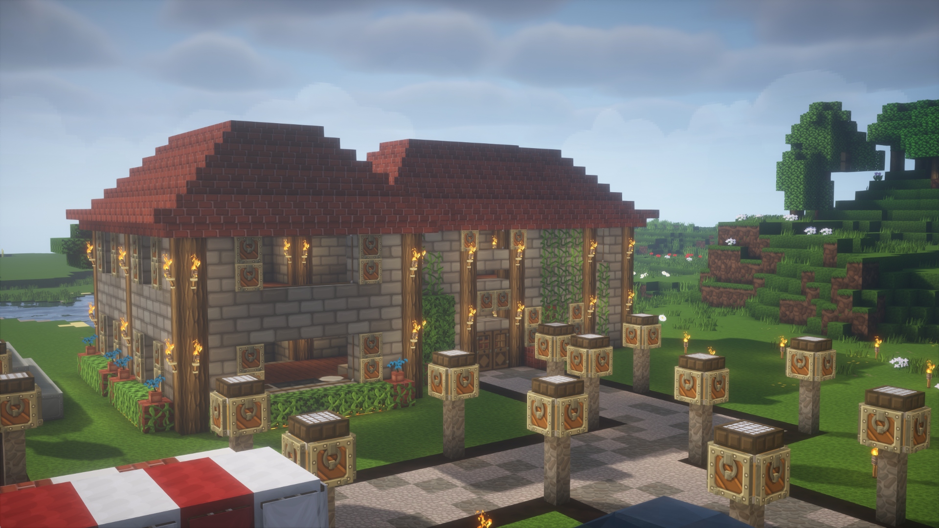 Minecraft house exterior on KnightByte Network SMP